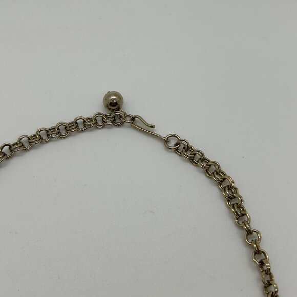 Vintage Judy Lee Gold Tone Necklace Leaf Design Faux Pearls Rhinestones Elegant - Picture 14 of 16